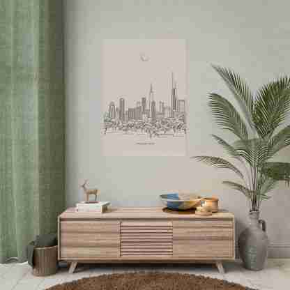 Lincoln Park Chicago Skyline Rolled Poster - Image 7