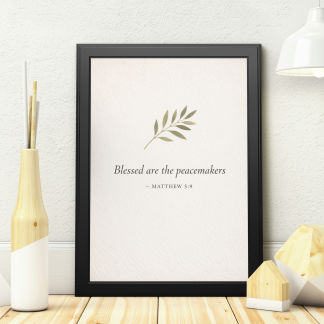 Blessed Are the Peacemakers Matthew 5:9 Christian Rolled Poster