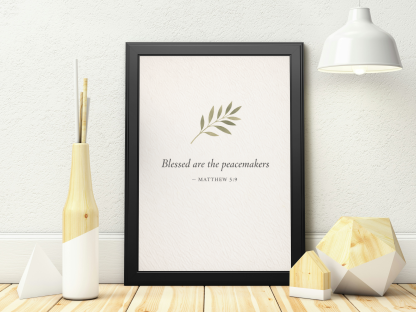 Blessed Are the Peacemakers Matthew 5:9 Christian Rolled Poster