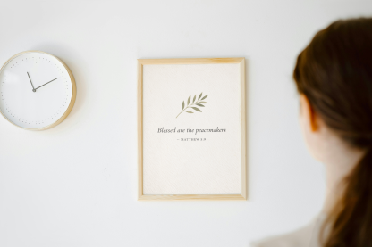 Blessed Are the Peacemakers Matthew 5:9 Christian Rolled Poster - Image 2