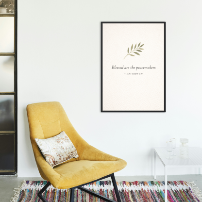 Blessed Are the Peacemakers Matthew 5:9 Christian Rolled Poster - Image 3