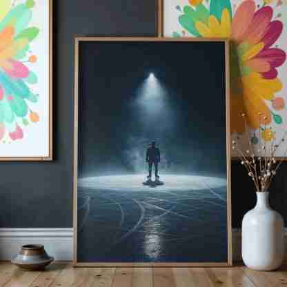 Mysterious Spotlight Skater Rolled Poster