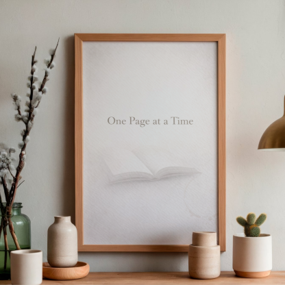 Poster For Book Lovers | One Page at a Time Wall Art