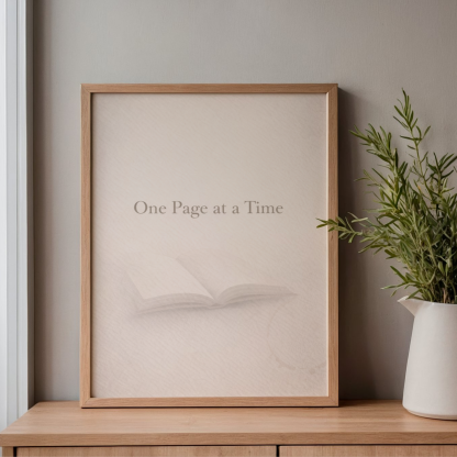 Poster For Book Lovers | One Page at a Time Wall Art - Image 2