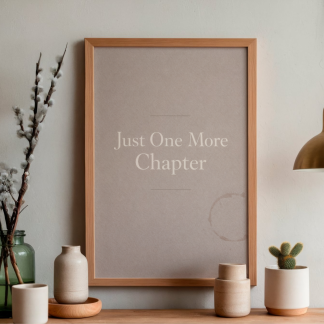 Just One More Chapter Rolled Poster | Bookish Reading Quote Poster