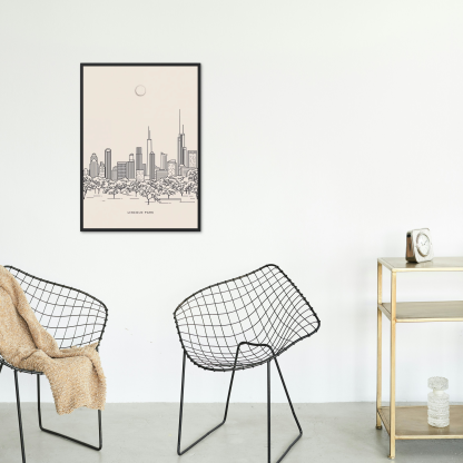 Lincoln Park Chicago Skyline Rolled Poster - Image 2