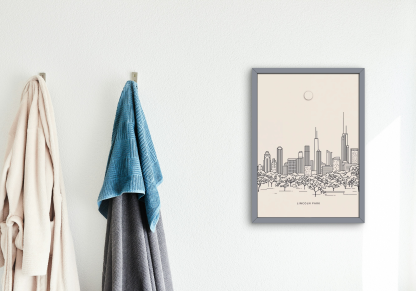 Lincoln Park Chicago Skyline Rolled Poster - Image 3