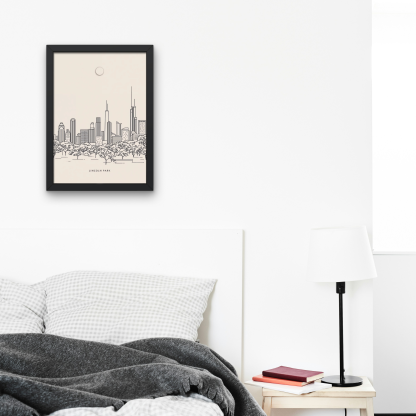 Lincoln Park Chicago Skyline Rolled Poster - Image 4