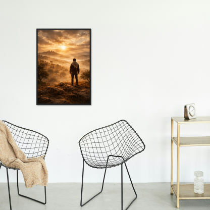 Inspirational Mountain Sunrise Adventure Rolled Poster - Image 6