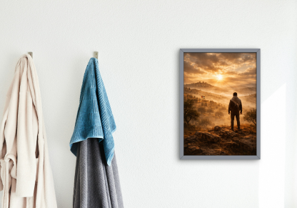 Inspirational Mountain Sunrise Adventure Rolled Poster - Image 9