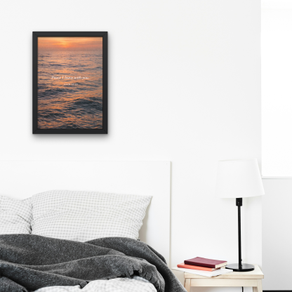 Peace I Leave with You Ocean Sunset Rolled Poster - Image 3