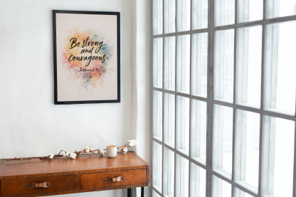 Be Strong and Courageous Joshua 1:9 Inspirational Christian Rolled Poster - Image 3