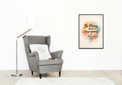 Be Strong and Courageous Joshua 1:9 Inspirational Christian Rolled Poster - Image 6