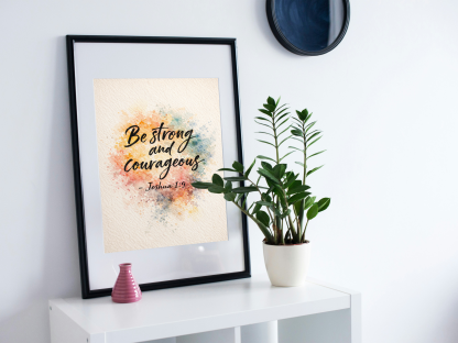 Be Strong and Courageous Joshua 1:9 Inspirational Christian Rolled Poster - Image 8