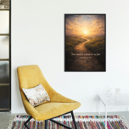 Psalm 119:105 Scripture Rolled Poster – Your Word Is a Lamp to My Feet - Image 3