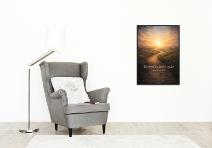 Psalm 119:105 Scripture Rolled Poster – Your Word Is a Lamp to My Feet - Image 5