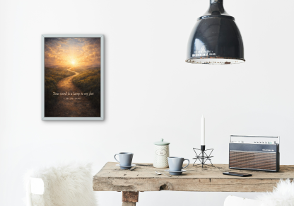 Psalm 119:105 Scripture Rolled Poster – Your Word Is a Lamp to My Feet - Image 7