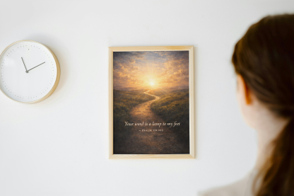 Psalm 119:105 Scripture Rolled Poster – Your Word Is a Lamp to My Feet - Image 8