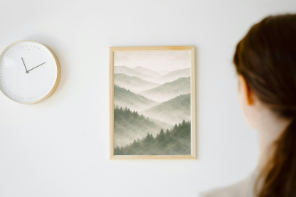 Misty Mountain Forest Rolled Poster - Image 2