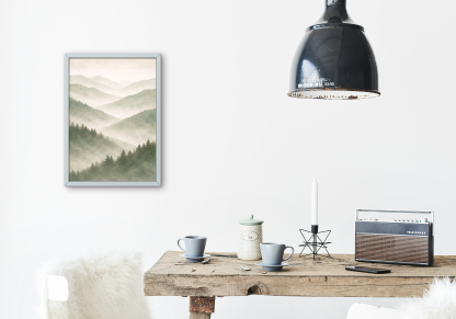 Misty Mountain Forest Rolled Poster - Image 7