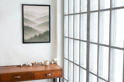Misty Mountain Forest Rolled Poster - Image 8