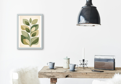 Botanical Leaf Rolled Poster – Modern Green Nature Wall Art - Image 10