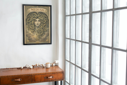 Medusa Mythology Art Rolled Poster - Image 3