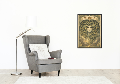 Medusa Mythology Art Rolled Poster - Image 6