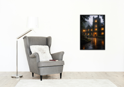 Gothic Castle in the Rain Rolled Poster - Image 7