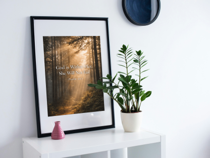 God Is Within Her She Will Not Fail Psalm 46:5 Inspirational Christian Rolled Poster - Image 4