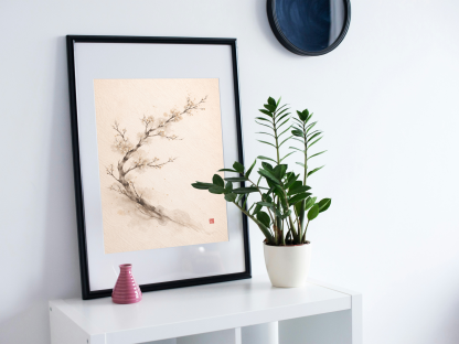 Rolled Poster – Minimalist Ink Blossom Tree Wall Art - Image 4