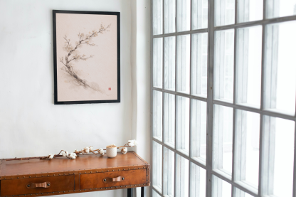 Rolled Poster – Minimalist Ink Blossom Tree Wall Art - Image 6