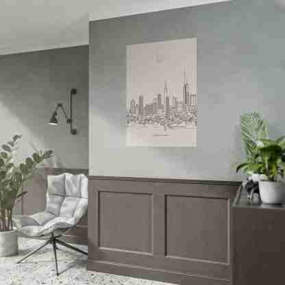 Lincoln Park Chicago Skyline Rolled Poster - Image 8